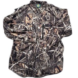 Cabelas Outdoor Hunting 2XL Advantage Max-4 HD Camo Waterfowl Vented Shirt